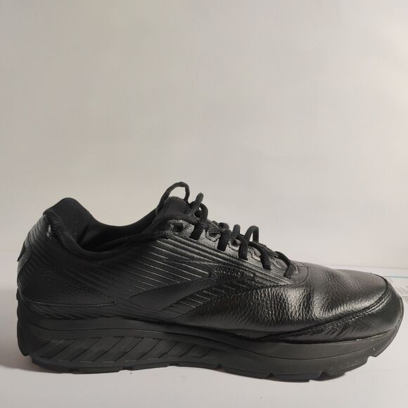 Men\'s 13 2E  W Wide Brooks Addiction Walker 2 1103182E072 Black Leather Shoes main image 15